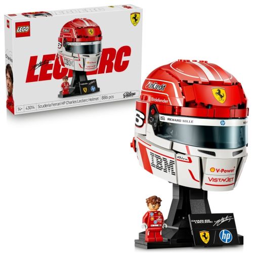 LEGO prilba Charlesa Leclerca zo Scuderia Ferrari HP